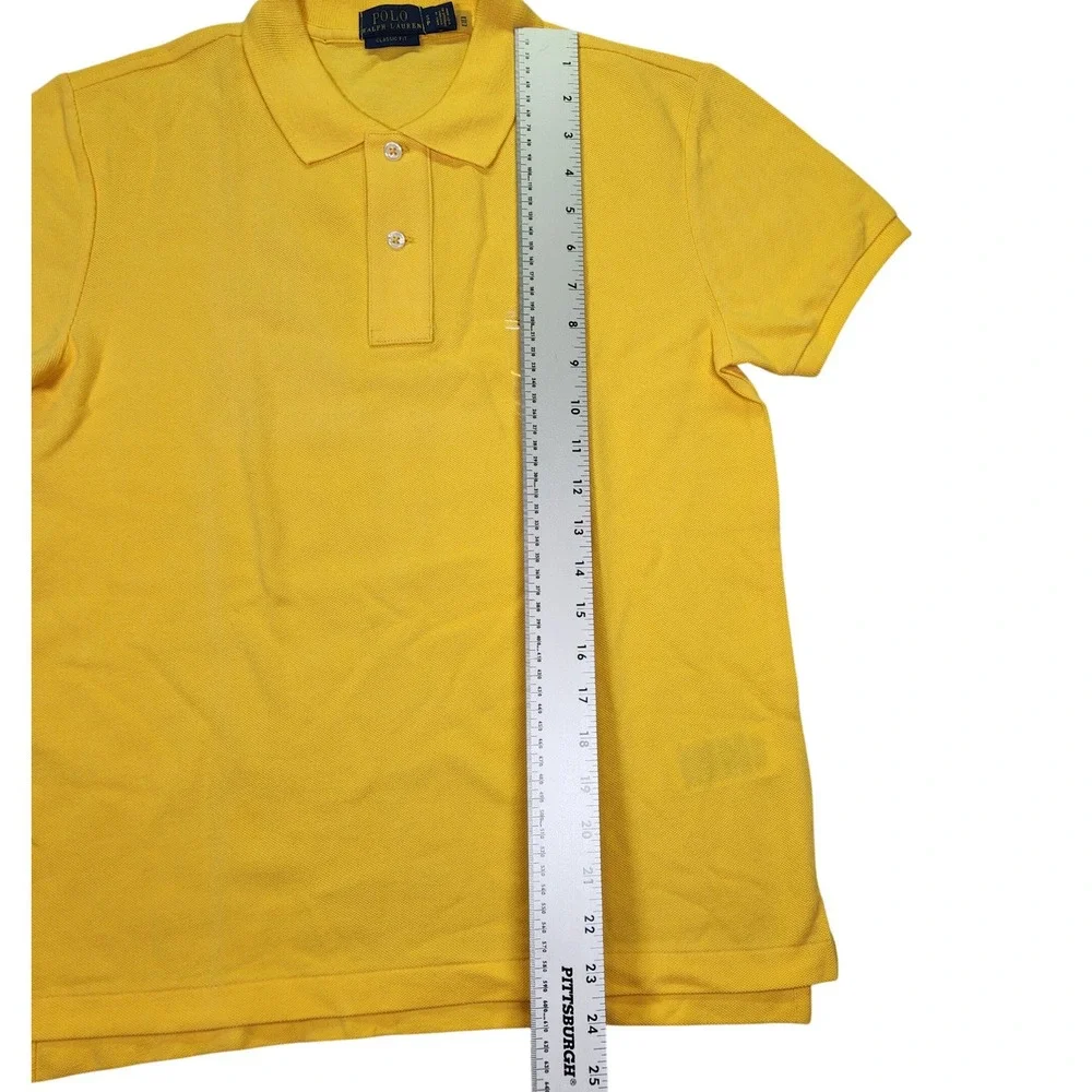 Polo Ralph Lauren Mens Classic Fit Short Sleeve Polo Shirt Yellow Small‎ S